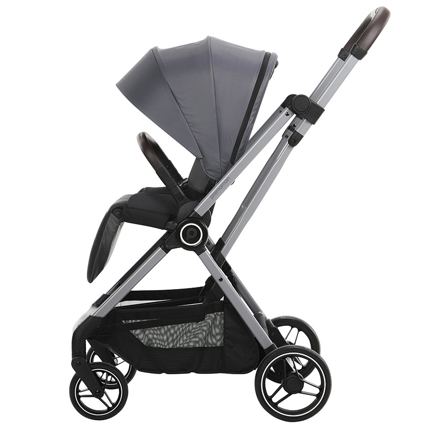 Silla de paseo compacta Flora negra 