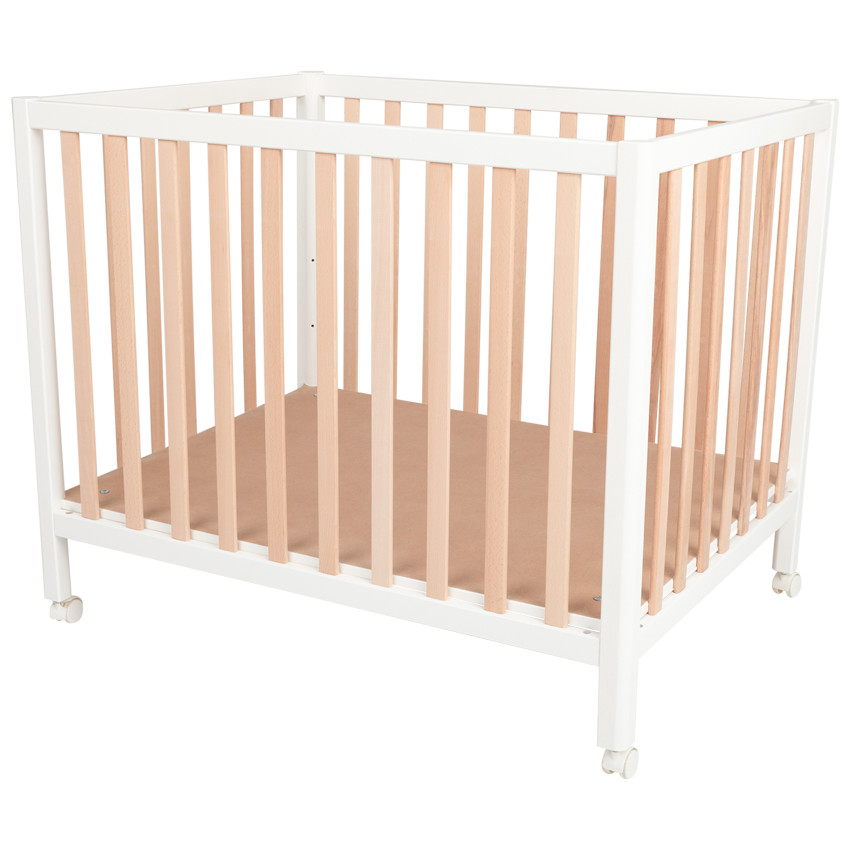 Parque de madera Tommy blanco 