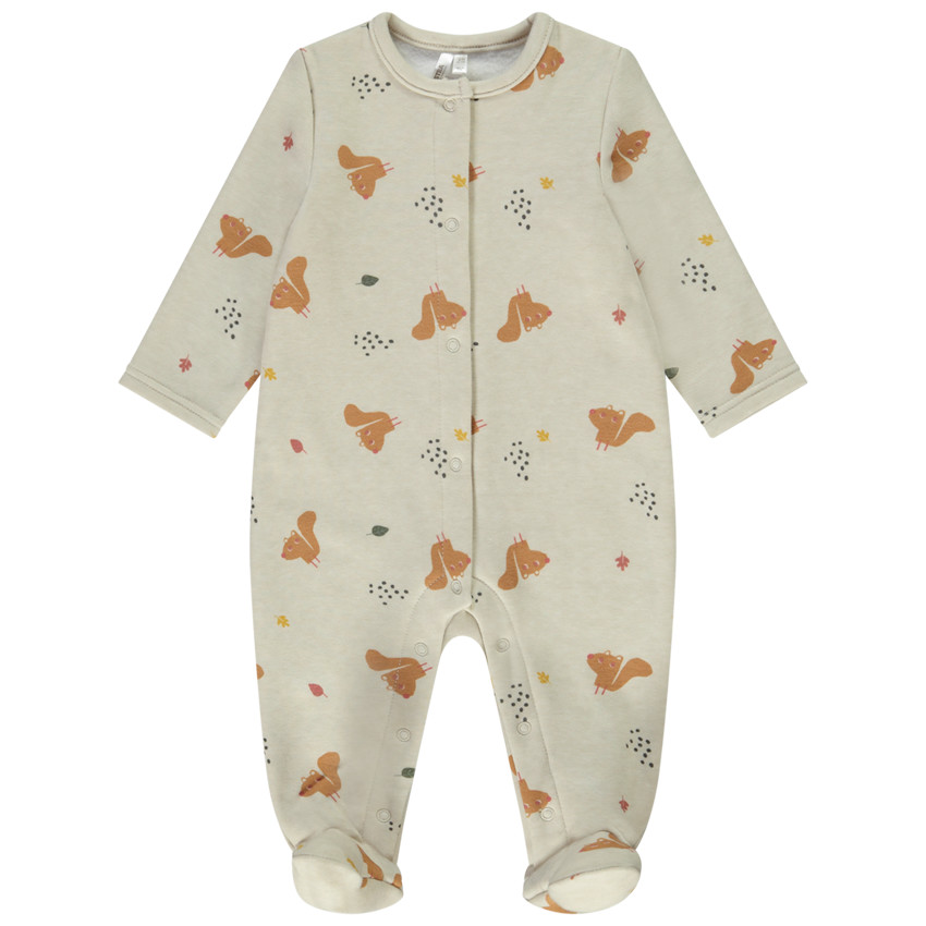 Dors-bien en sherpa imprimé écureuils pour bébé 