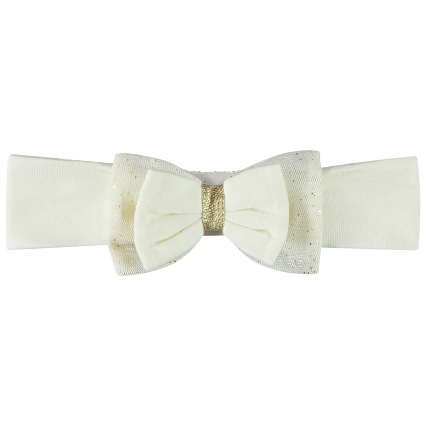 Banda con lazo de tul brillante para bebé niña 