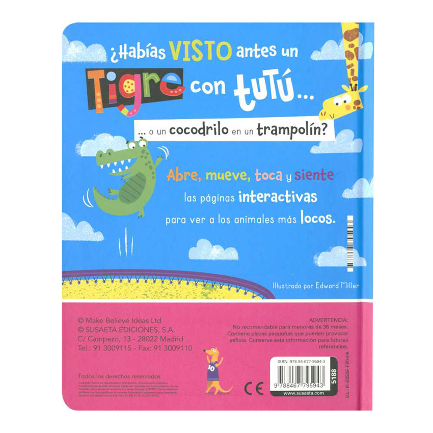Libro interactivo ¿Habías visto antes un tigre con tutú? +36meses 