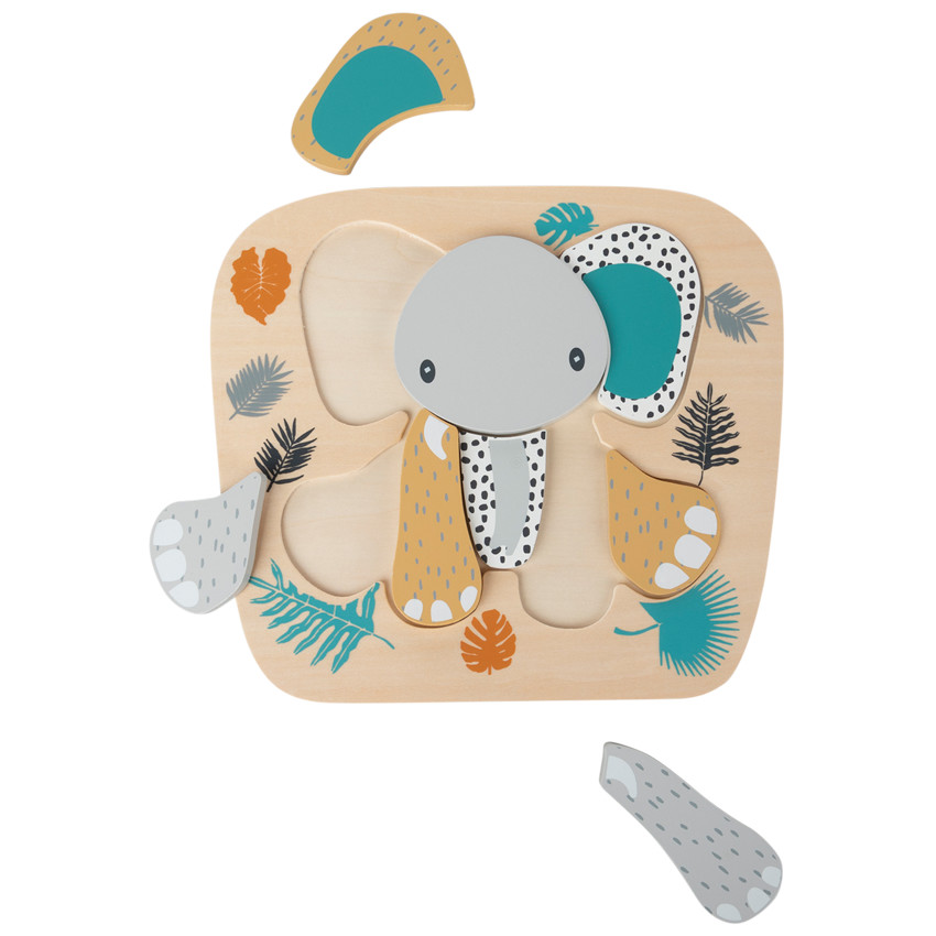 Puzzle de madera 8 piezas Elefante Premaman