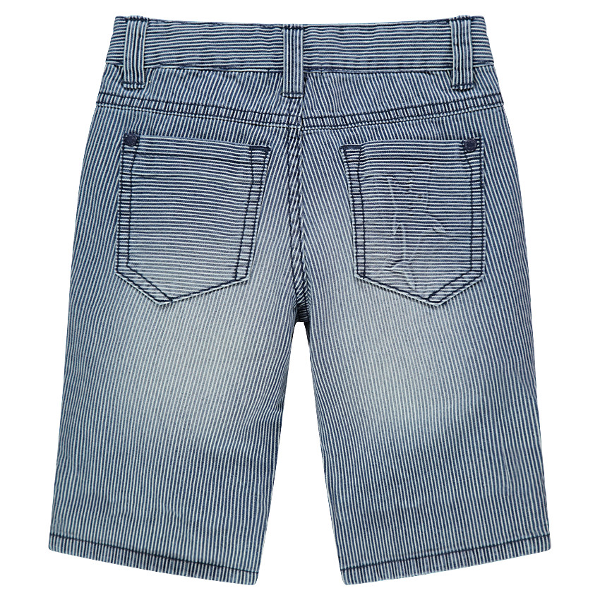 Bermudas con efecto desgastado y rayas all over 