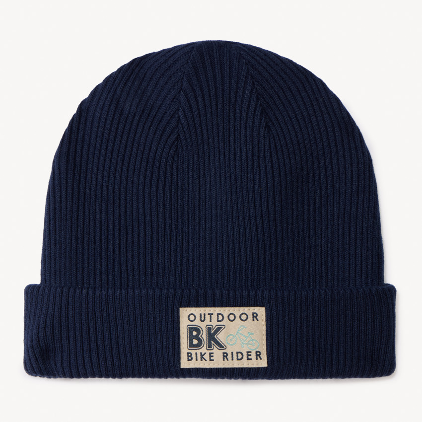 Gorro de punto acanalado liso para niño 