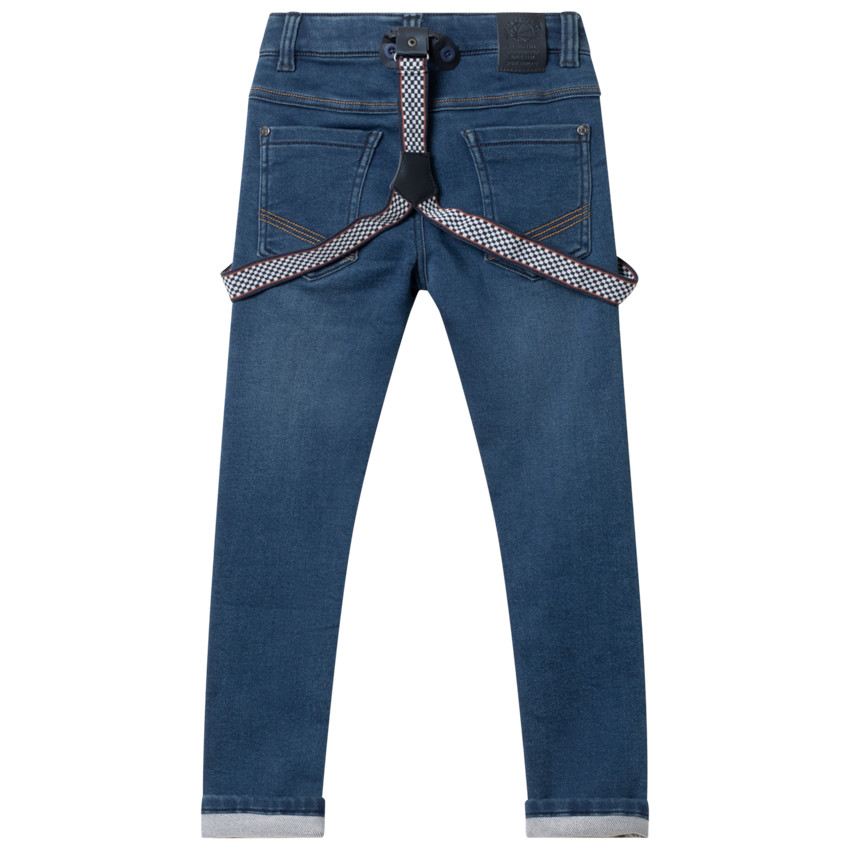 Vaquero efecto usado con tirantes  amovibles 