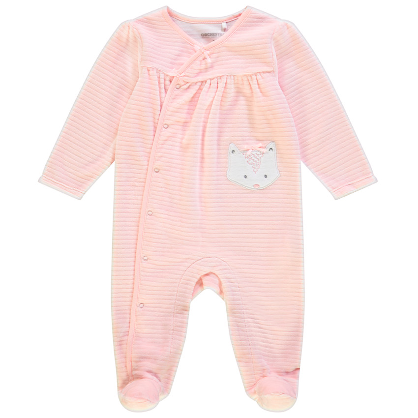 Pelele rosa de terciopelo 