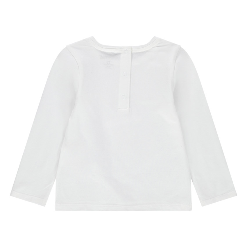 T-shirt manches longues print chat et tulle 