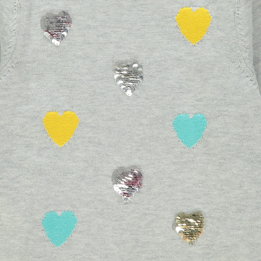 Jersey de punto con corazones de lentejuelas  Additional Jersey de punto con corazones de lentejuelas