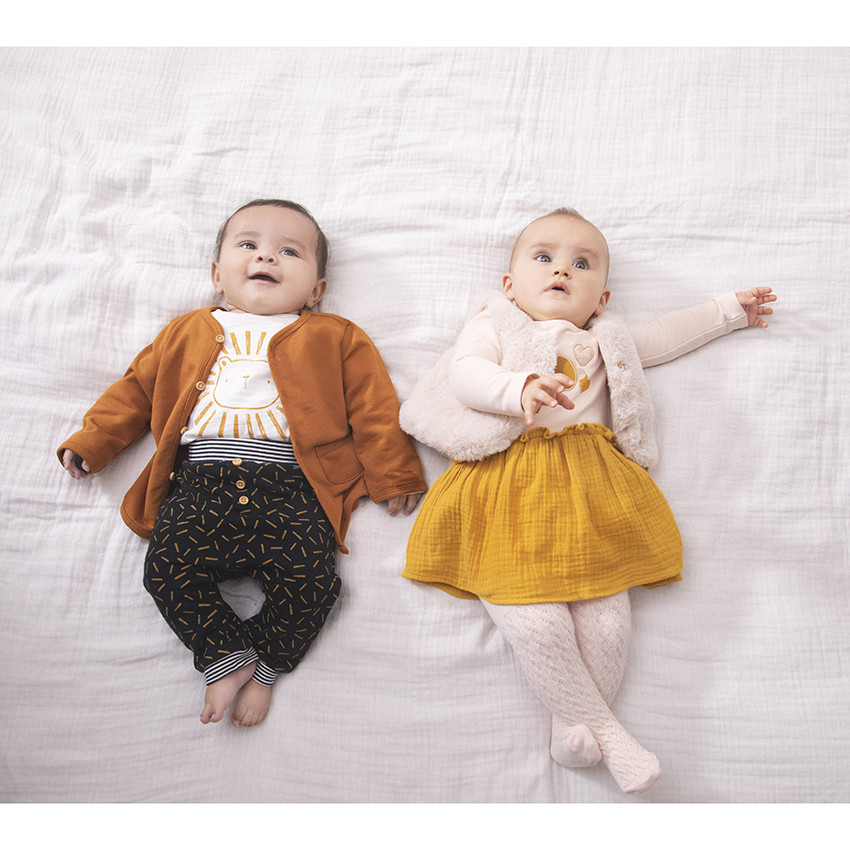 Vestido manga larga efecto 2 en 1 