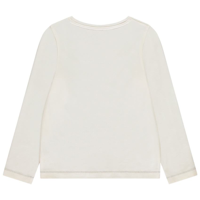 Camiseta de manga larga con estampado de foil "amor" para niña 