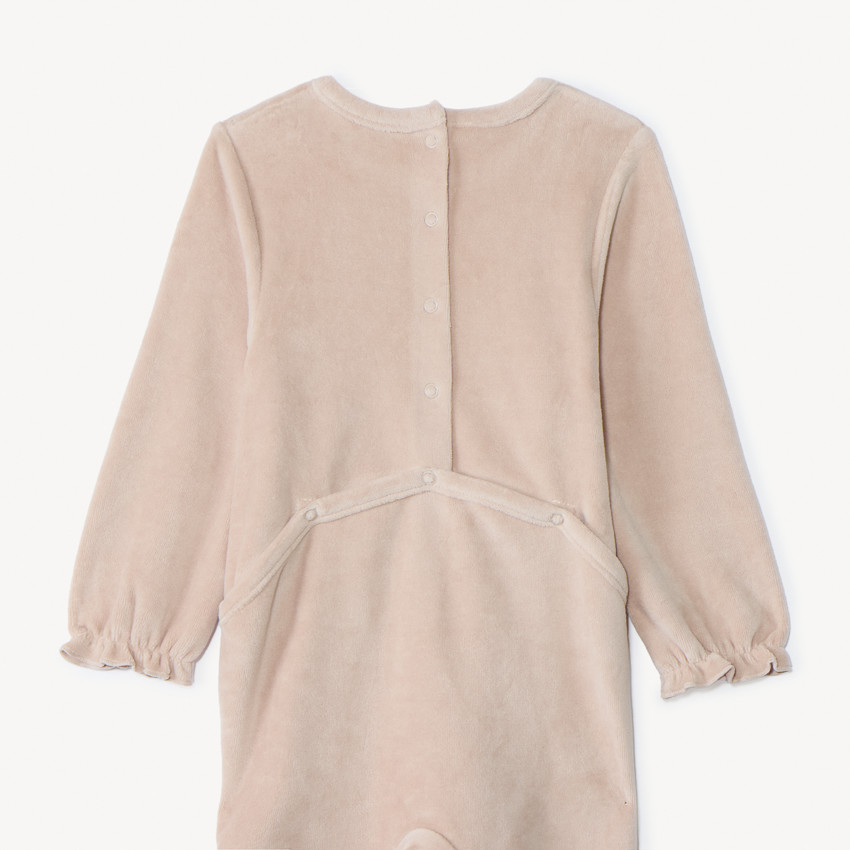 Lote de 3 peleles Biche de terciopelo para bebé niña con aperturas diferentes según la edad 