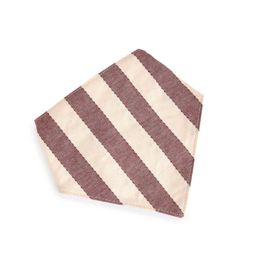 Bandana bebé set 2uds Stripe - Granate 