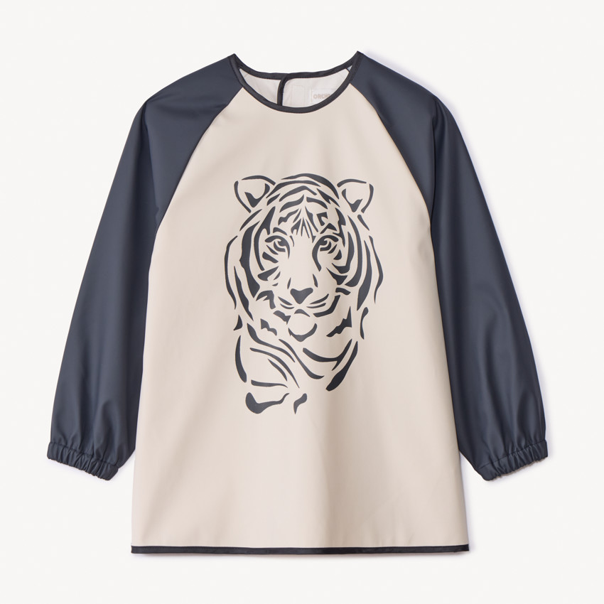 Delantal de pintura fantasía con estampado de tigre para niño 