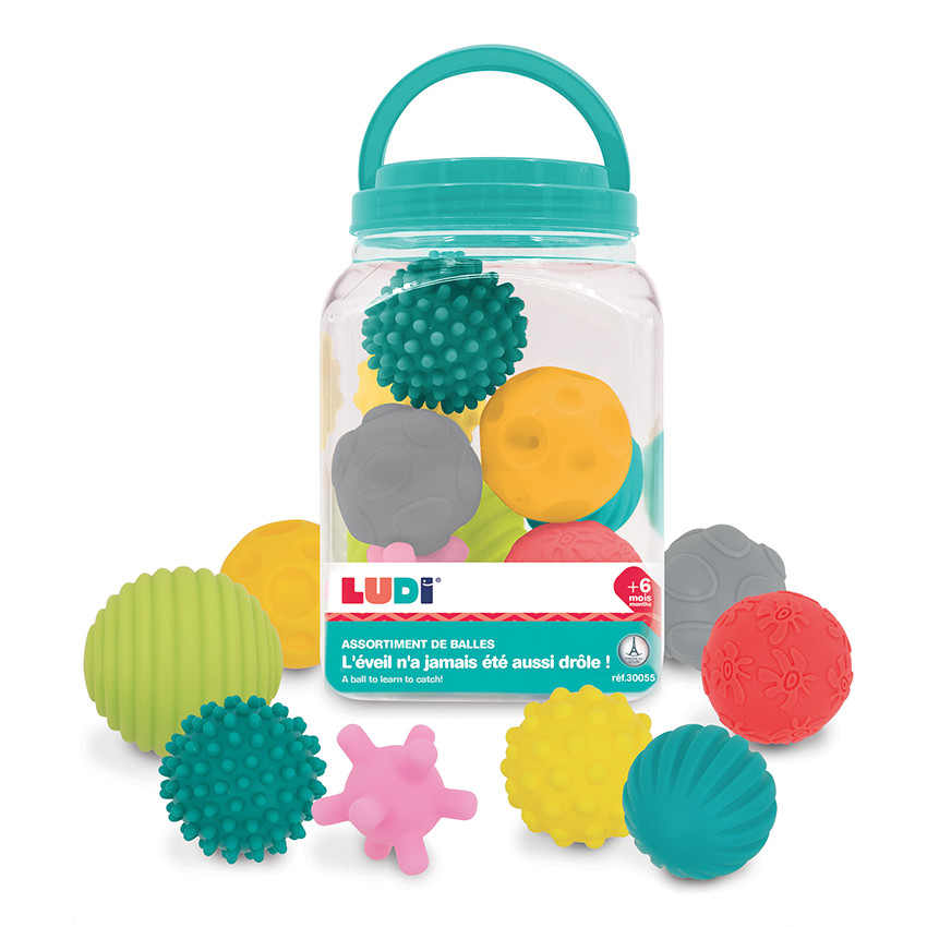 Assortiment de 8 balles sensorielles 