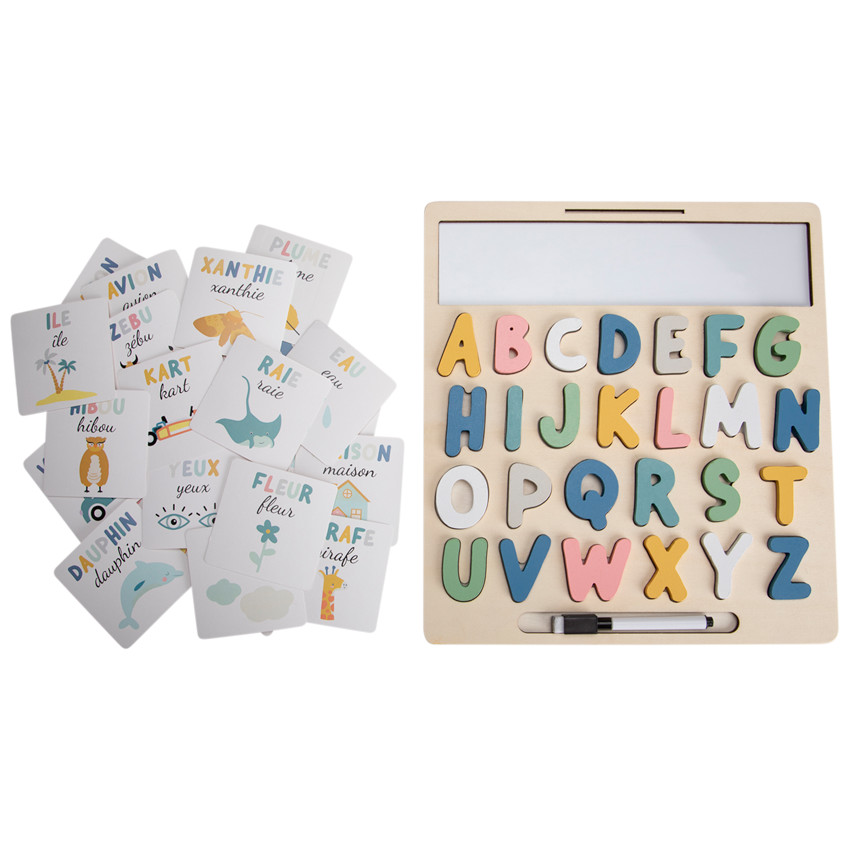 Puzzle de letras con tarjetas 
