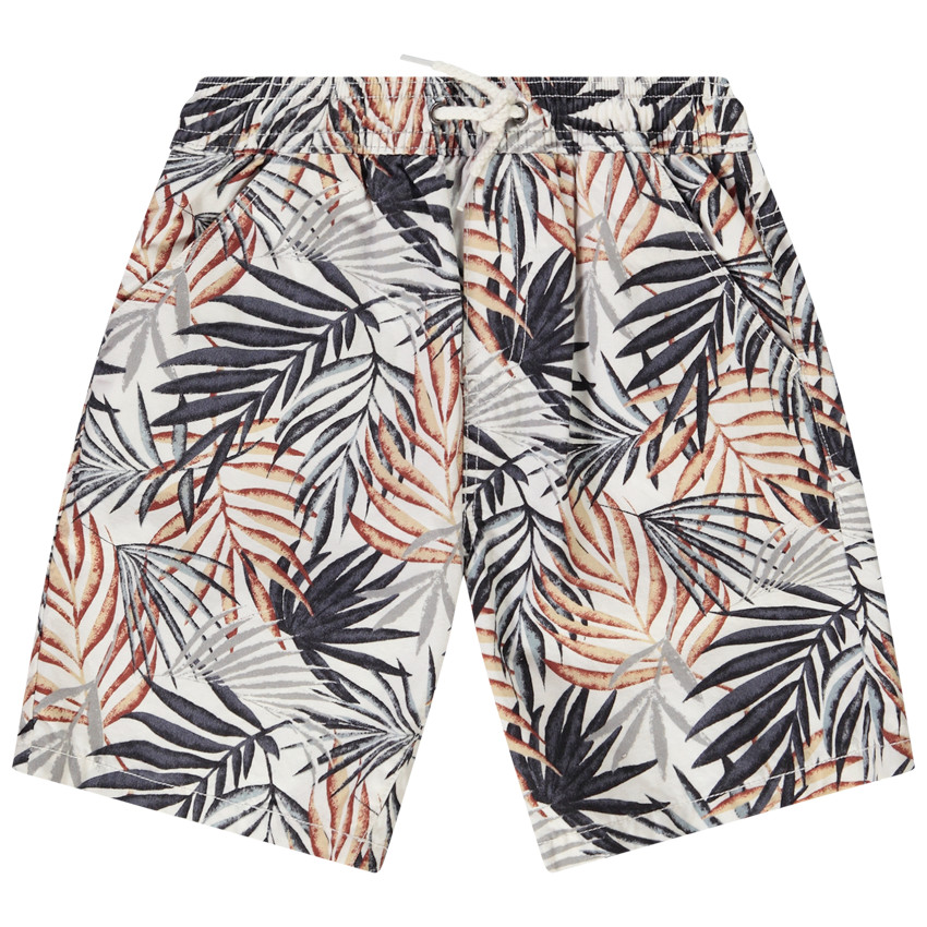 Bermuda estampado follaje para niño 