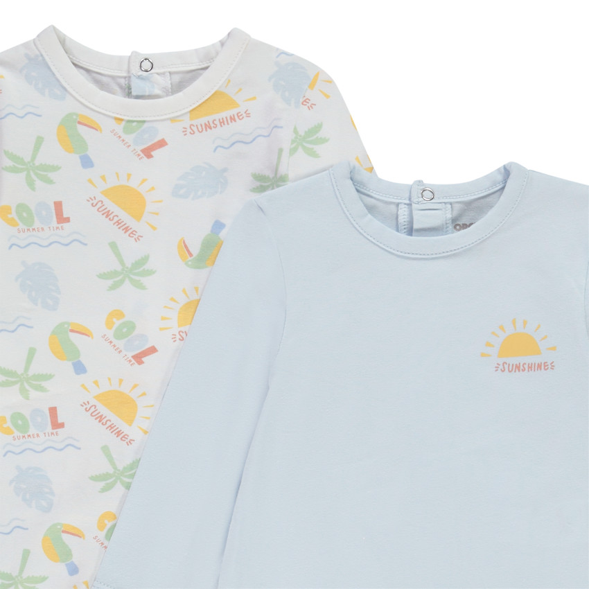 Lote de 4 peleles de punto con motivos de sol/playa para bebé niño 