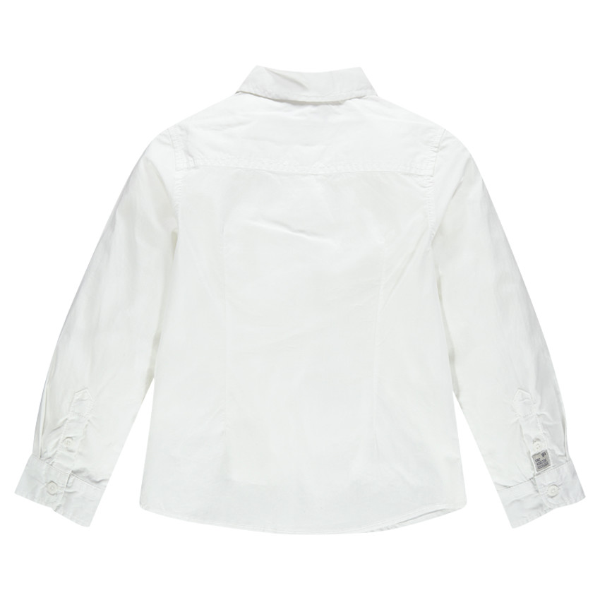 Camisa manga larga de algodón liso 