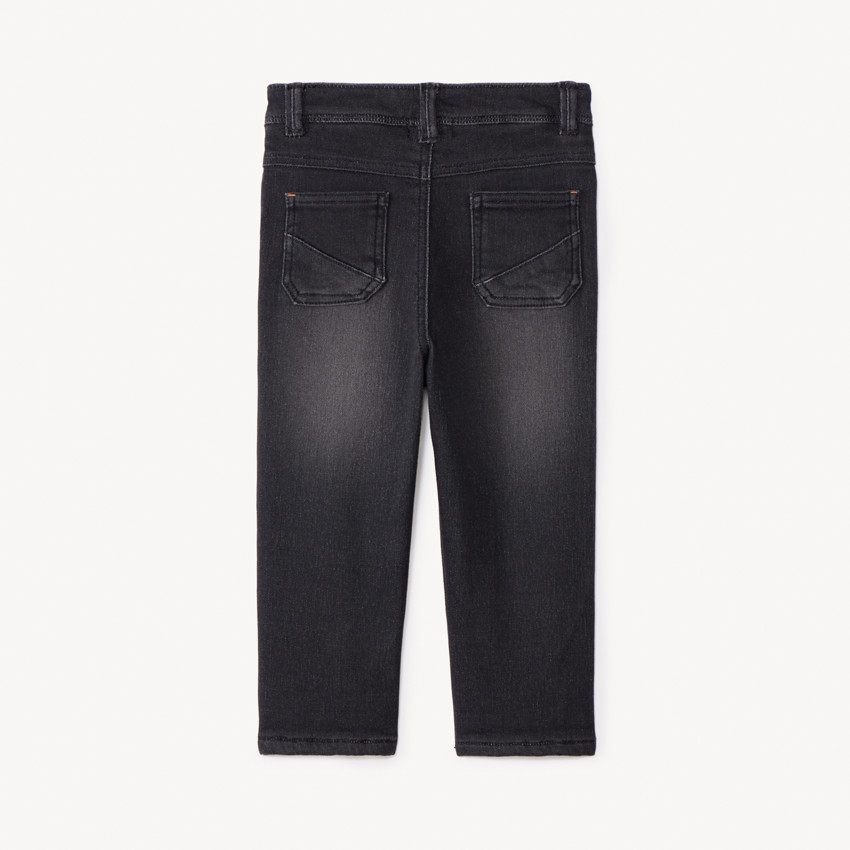 Pantalón efecto denim con forro de micropolar para bebé niño 