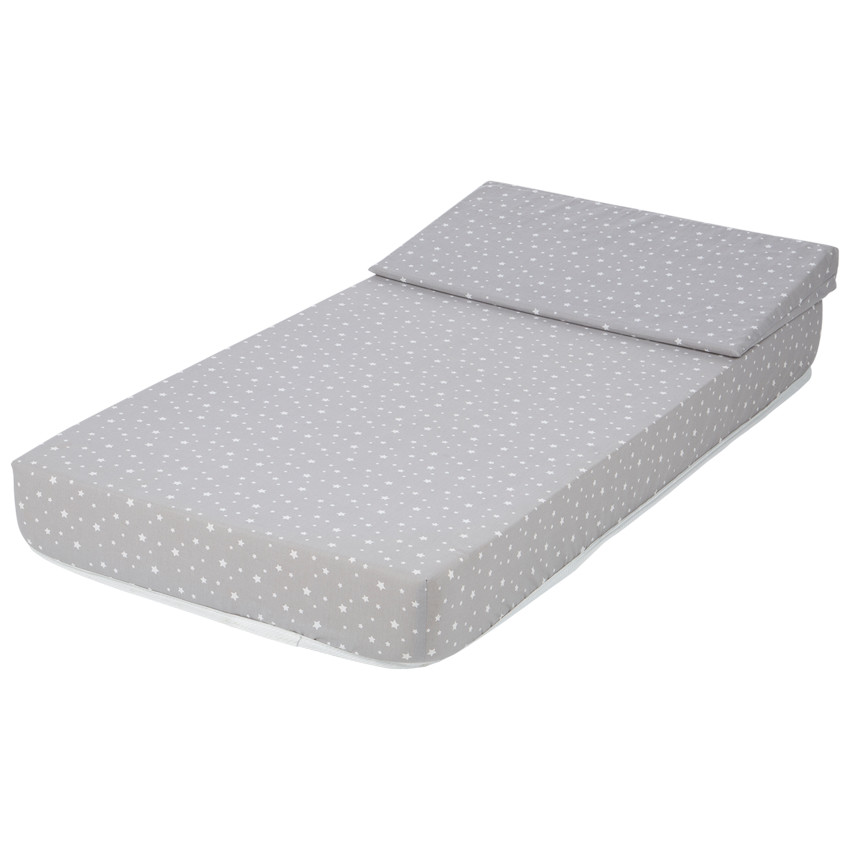 Colchón Star 60x120 cm con cuña antirreflujo - Gris con estampado de estrellas  Additional Colchón Star 60x120 cm con cuña antirreflujo - Gris con estampado de estrellas