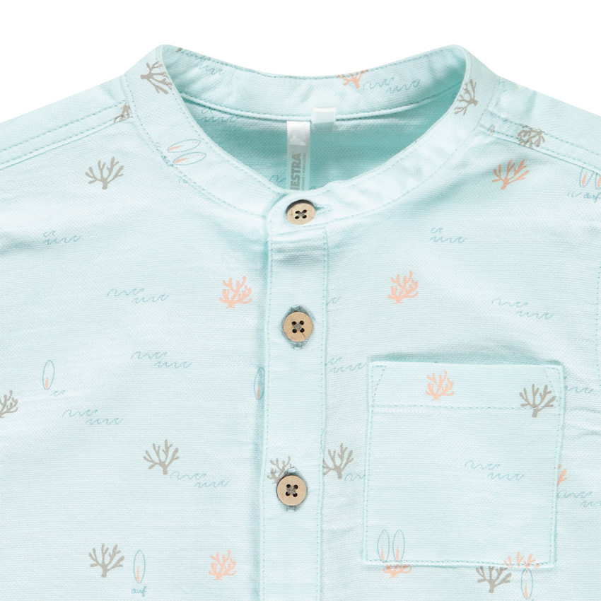 Camisa de manga corta con estampado de corales y surf para bebé niño 