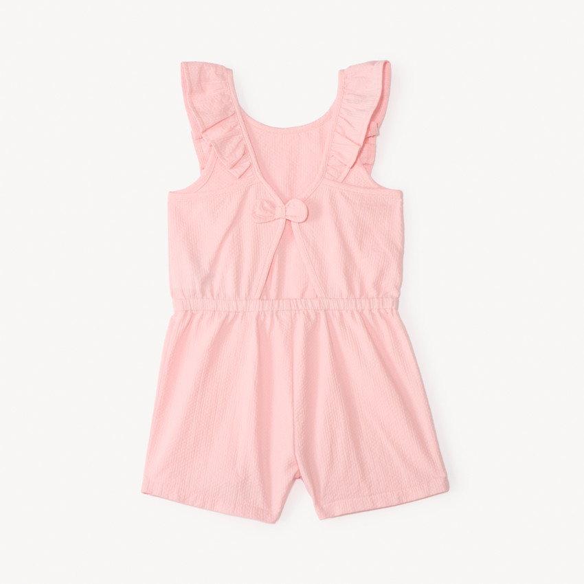 Combinación corta efecto gofrado para niña. 