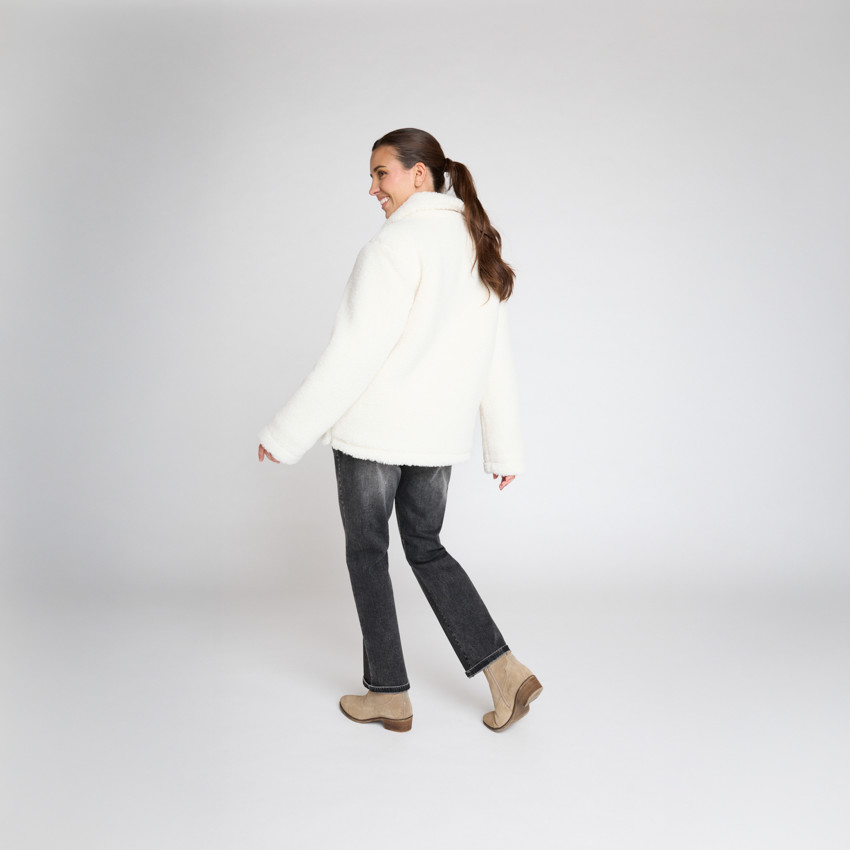 Veste molleton en sherpa moutonné pour femme  