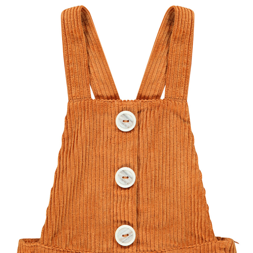 Pelele corto de terciopelo para niña 