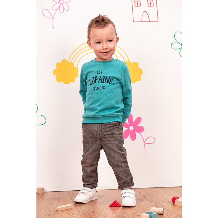 Sweat en molleton à message printé 