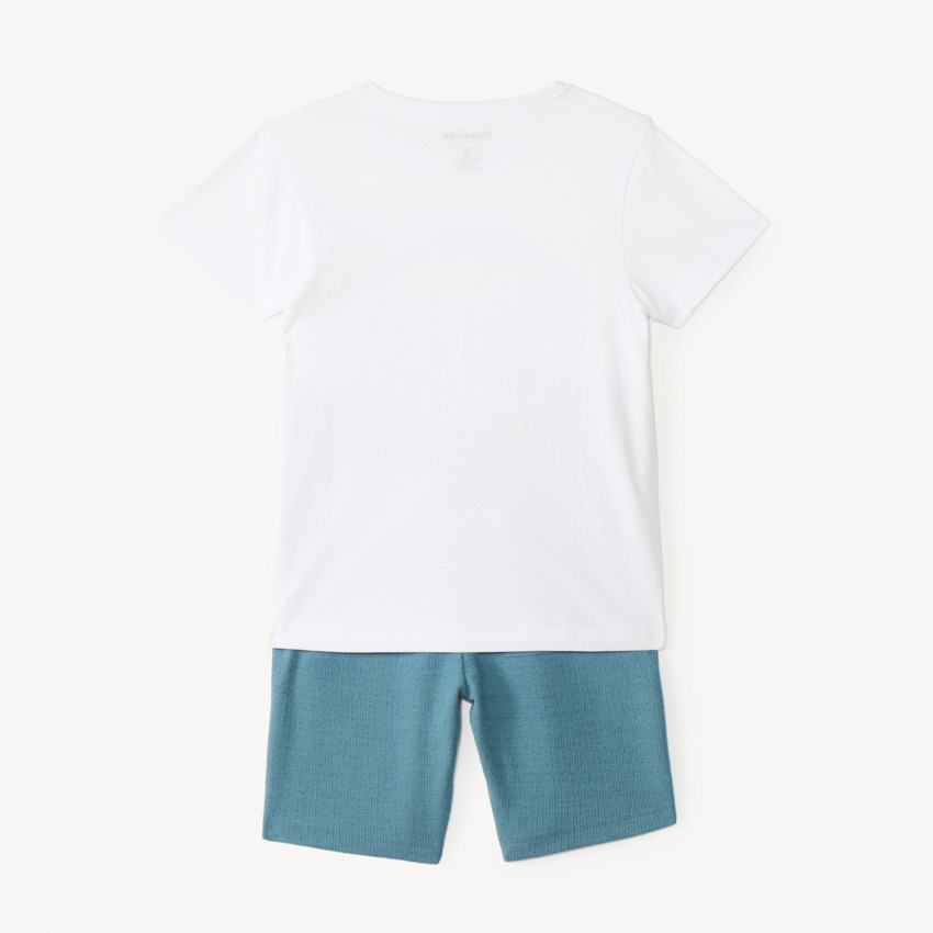 Conjunto corto de 2 piezas, camiseta y bermudas para niño. 