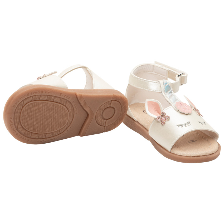 Sandalias piel print unicornio 