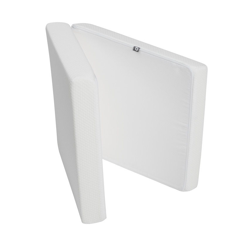 Colchón de viaje plegable 60 x 120 cm blanco 