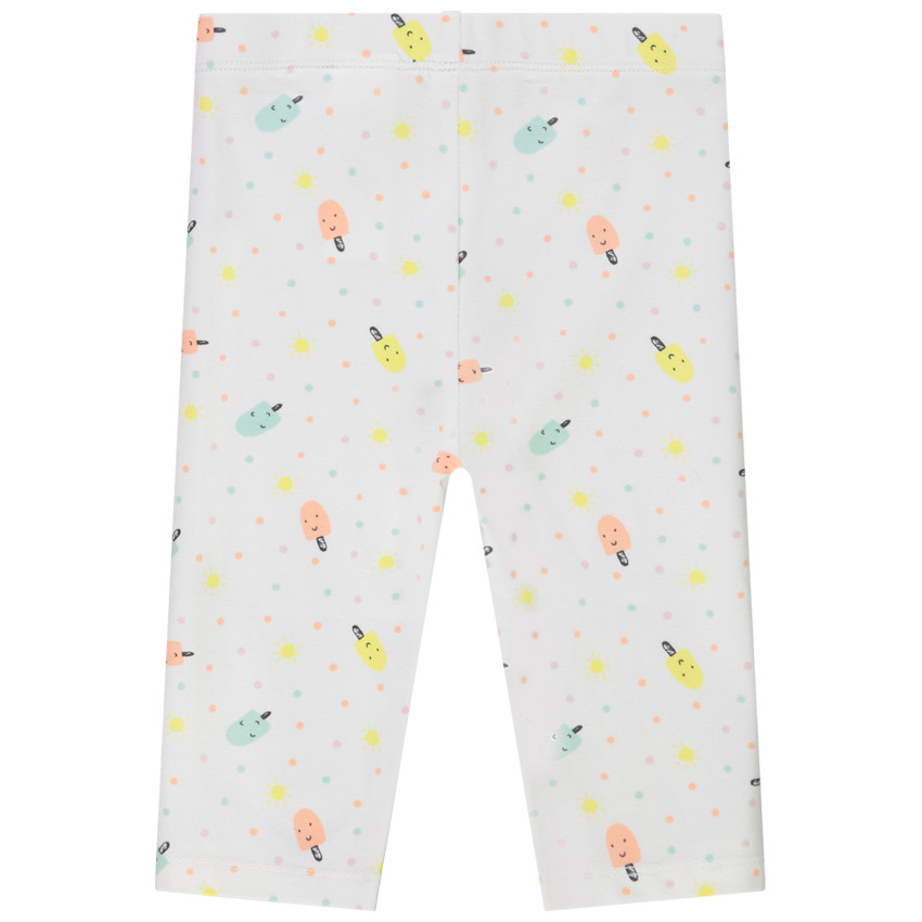 Pantalón pirata de punto con estampado fantasía para bebé niña 