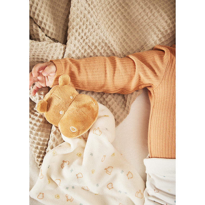 Conjunto 3 piezas estampado hipopótamos para bebé 