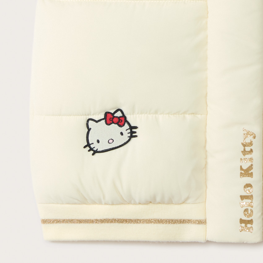 Chaleco sin mangas niña con capucha y parche de Hello Kitty 