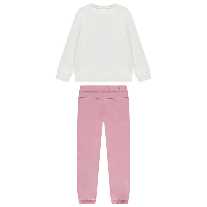 Conjunto de jogging de felpa estampado para niña 