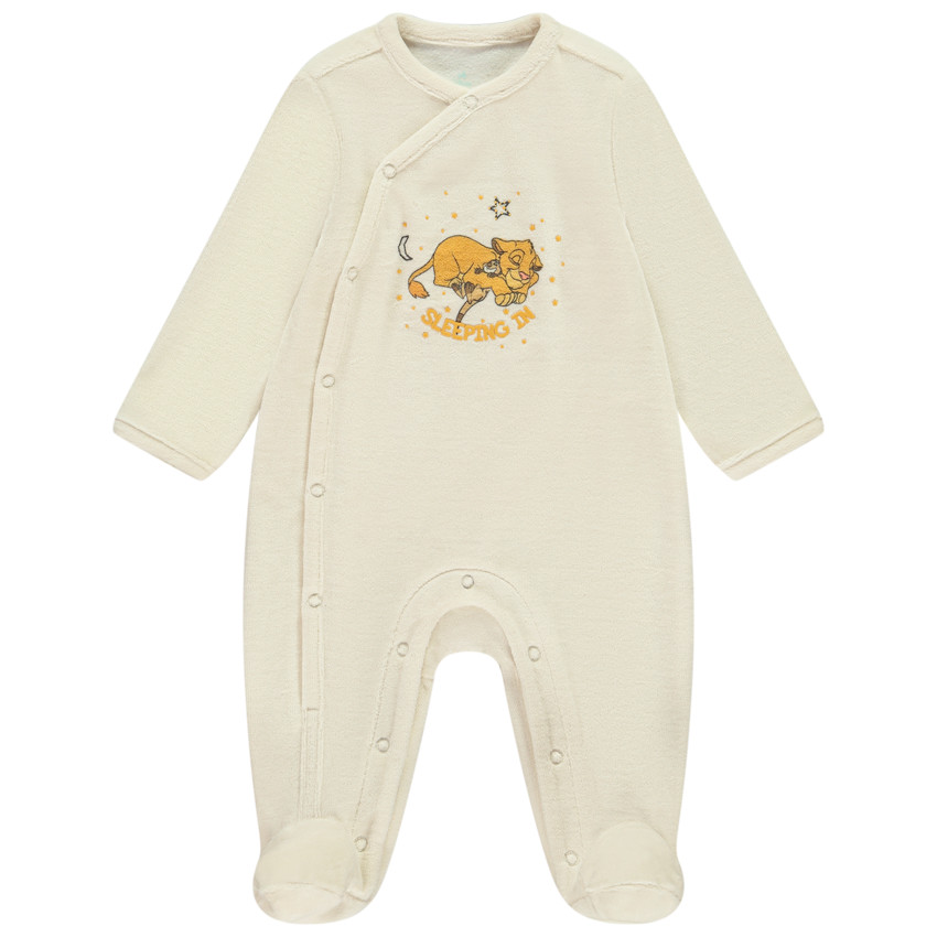 Pack de 2 peleles de terciopelo El Rey León Disney para bebé con aperturas adaptadas a la edad. 