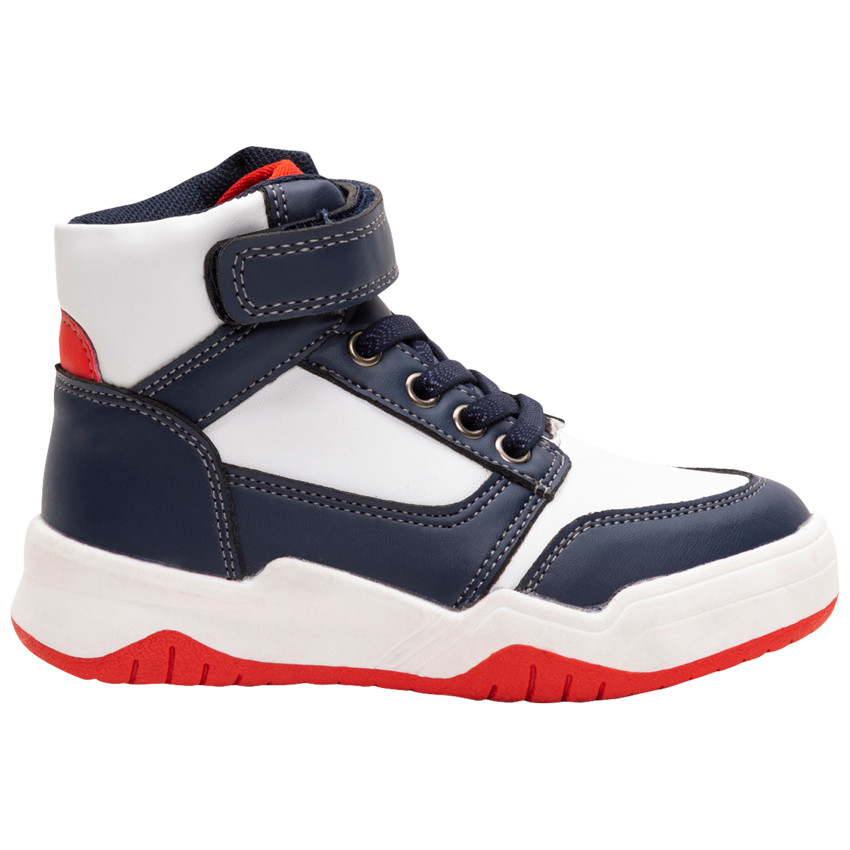 Zapatillas subidas tricolores con velcro del 24 al 27 y cordones del 24 al 27 