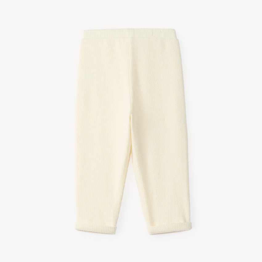 Pantalón de chándal para niña bebé de punto con diseño. 