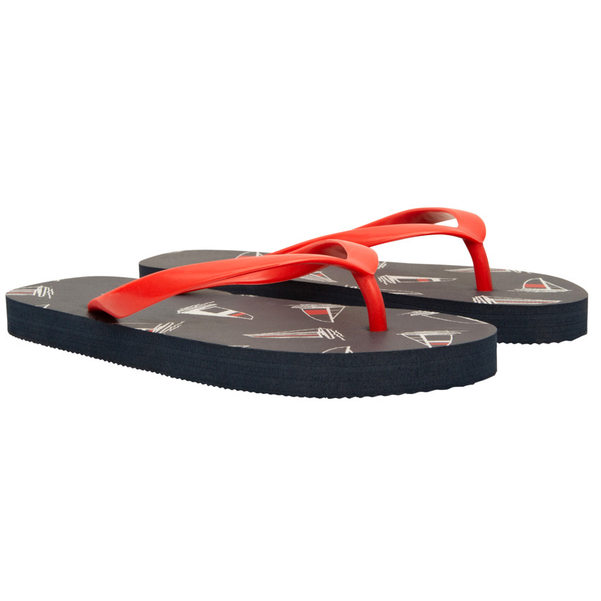 Chanclas estampadas de veleros para niño con tira ajustable según la edad 
