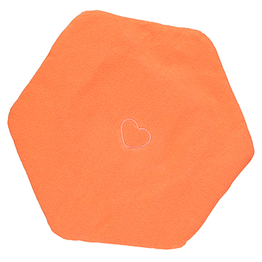 Boina de punto naranja con forma de estrella  