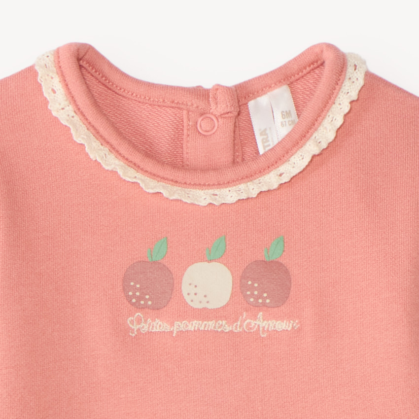 Ropa de manga larga efecto 2 en 1 para niña bebé 