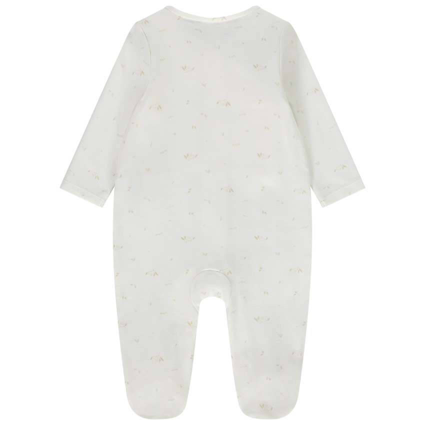 Pelele de algodón estampado hojas para bebé 