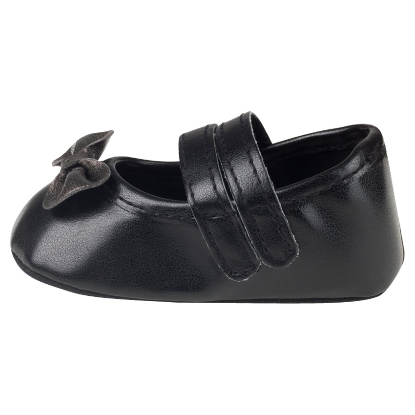 Zapatos merceditas con velcro lazo contrastado 