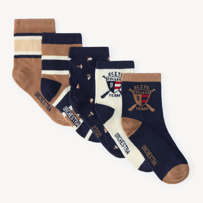 Paquete de 5 calcetines de niño con diseño divertido 