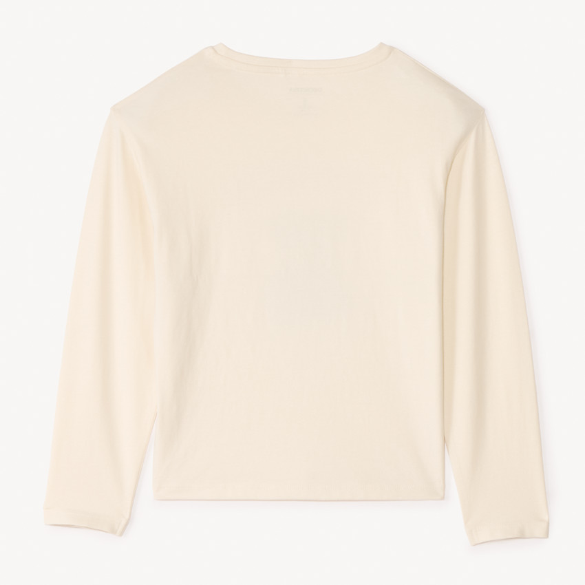 Camiseta de manga larga con estampado de oso para niña 