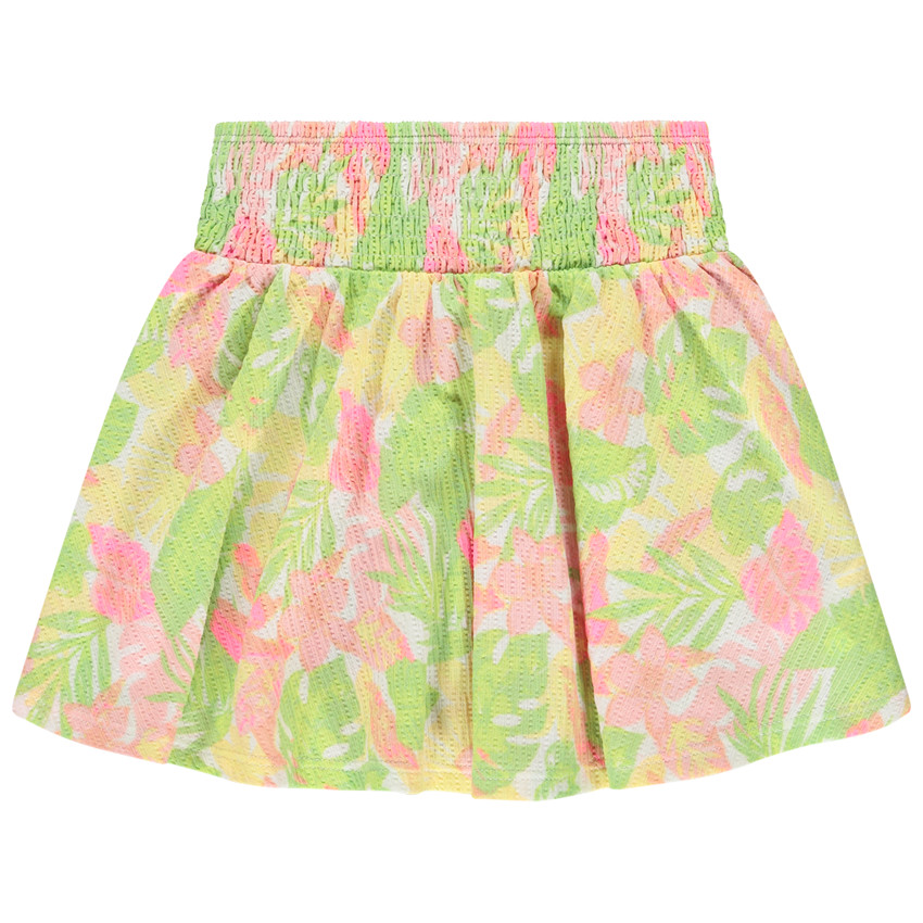 Falda de punto jersey con cintura smock para niña 