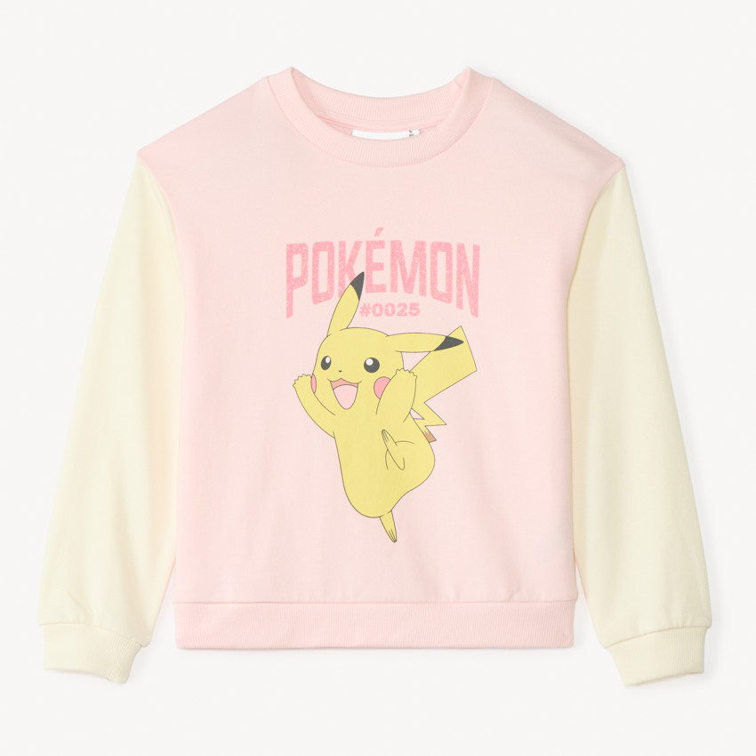 Sudadera de felpa bicolor de Pokémon Pikachu para niña 