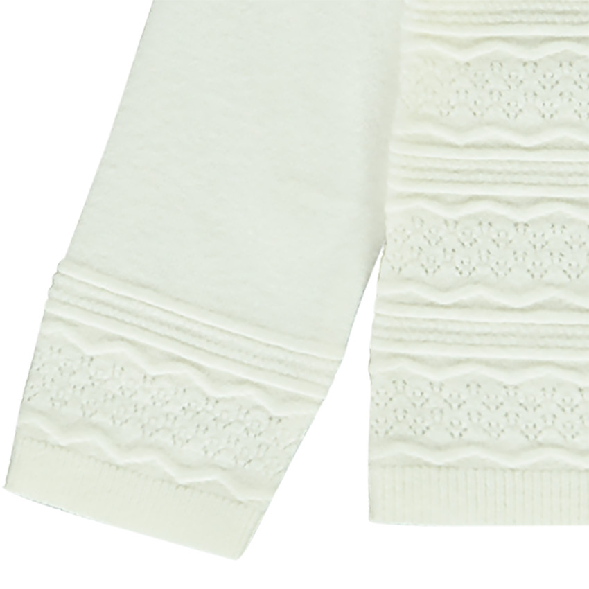 Gilet en maille fantaisie et volants 