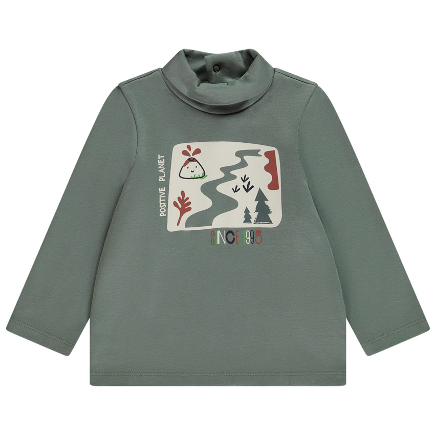 Sudadera con cuello alto y estampado volcán para bebé niño  Additional Sudadera con cuello alto y estampado volcán para bebé niño